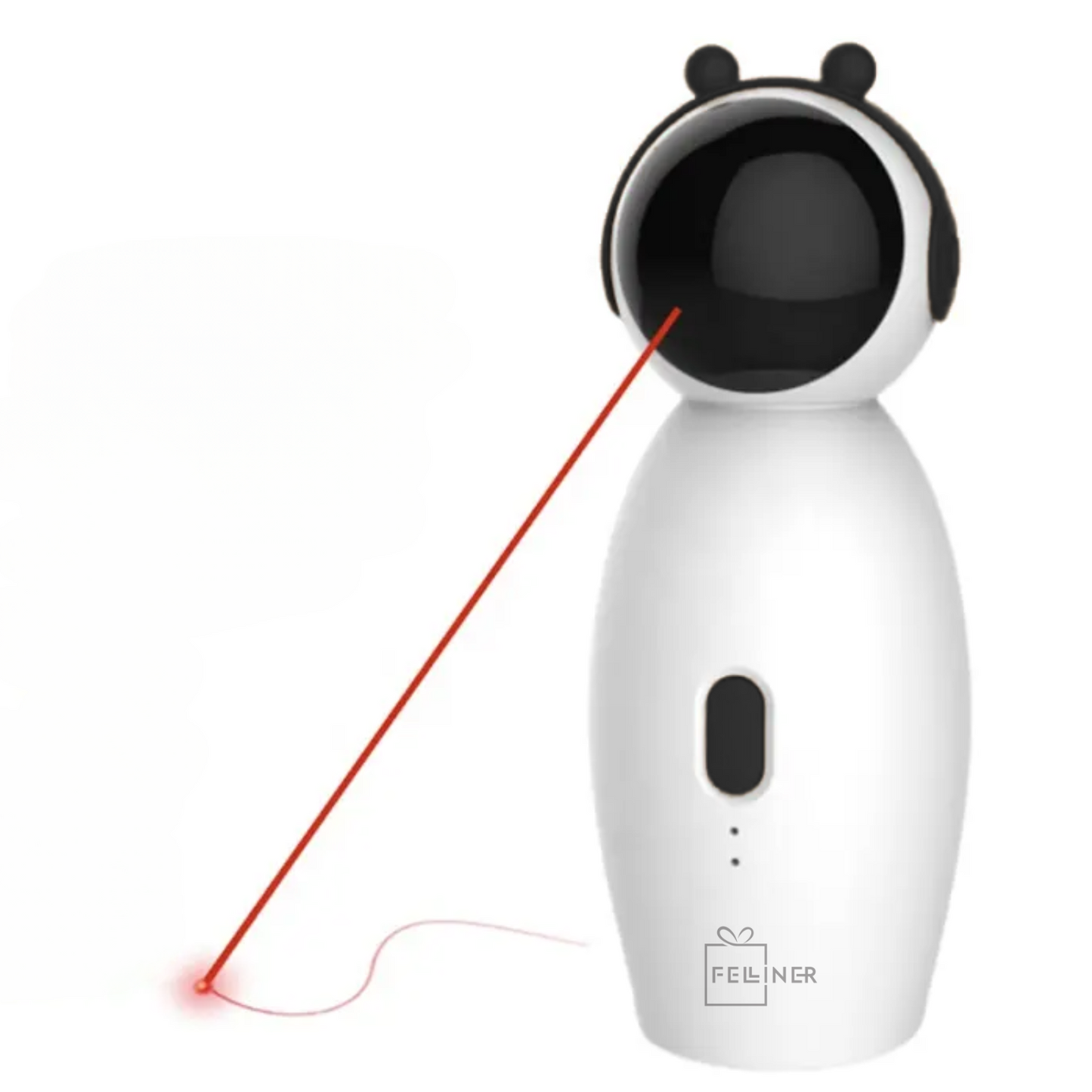 Jucarie interactiva si automata cu laser pentru pisici, Felliner, 3 moduri, USB, Alb