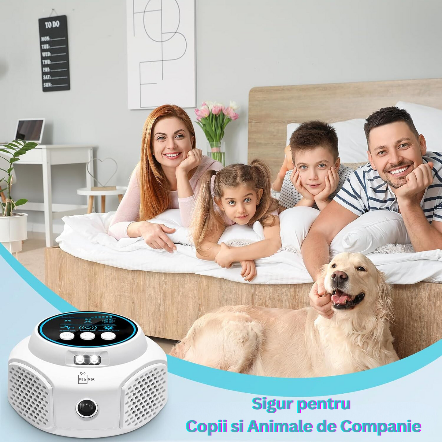 Dispozitiv cu ultrasunete impotriva rozatoarelor si a daunatorilor, sigur pentru om si animale de companie, actiune 360⁰, acoperire 120m2, 4 niveluri intensitate, Lumini intermitente, Alb