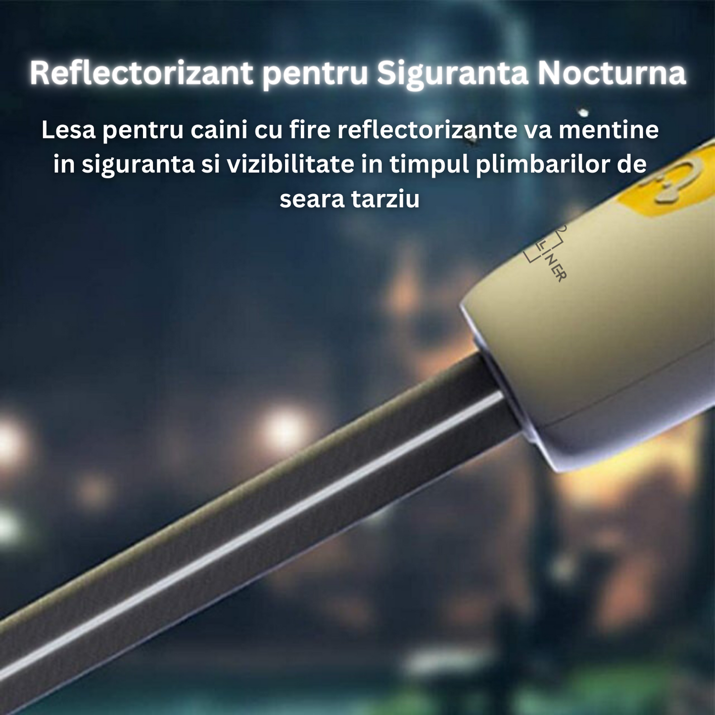 Lesa cu maner ergonomic, Felliner, pentru alergare si plimbari, 1.6m, reflectorizanta, sistem de prindere cu functie de blocare, roz