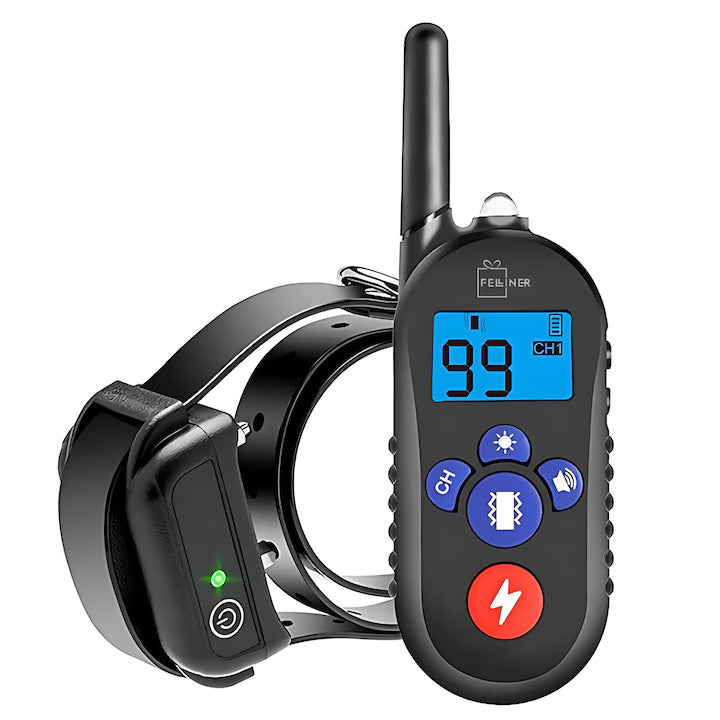 Zgarda electrica pentru dresaj, raza de actiune 600m, 3 moduri de dresaj, rezistenta la ploaie si praf IP67, circumferinta reglabila 21-68 cm, autonomie mare, pentru un caine, negru