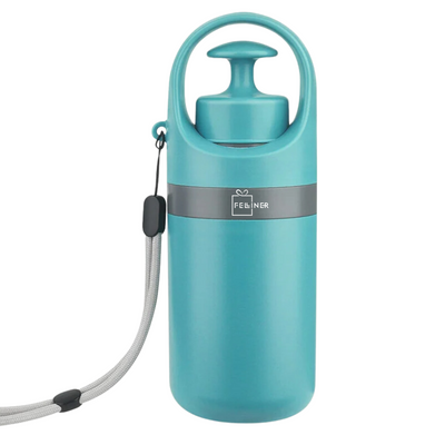 Colector excremente animale de companie, caini, pisici, Felliner, dispozitiv portabil pentru adunarea igienica a deseurilor, cleste cu 6 gheare, ABS, 6.5x19 cm, compartiment saci integrat, albastru