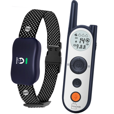 Zgarda electrica dresaj pentru caini, X3, raza actiune 1800 metrii, gard electronic, impuls 30 nivele, vibratie, sunet si localizare, rezistenta la apa, autonomie standby 185 zile, gri