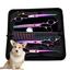 Set de 4 foarfece profesionale pentru tuns animale, cu pieptan si cutie de depozitare, design ergonomic, otel inoxidabil, prevenirea ruginii, rezistent, usor de utilizat, bleumarin