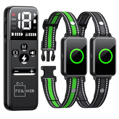 Zgarda electrica dresaj pentru 2 caini, GE-G22, raza actiune 1000 metrii, gard electronic, vibratie, sunet si localizare, rezistenta la apa IPX7, autonomie standby 60 zile, negru