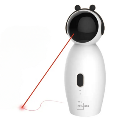 Jucarie interactiva si automata cu laser pentru pisici, Felliner, 3 moduri, USB, Alb