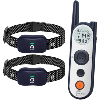 Zgarda electrica dresaj pentru 2 caini, X3, raza actiune 1800 metrii, gard electronic, impuls 30 nivele, vibratie, sunet si localizare, rezistenta la apa, autonomie standby 185 zile, gri
