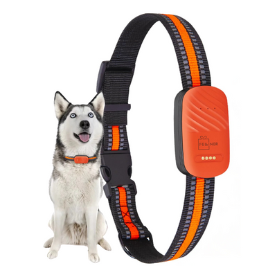 Zgarda cu GPS 4G pentru caini si pisici, rezistenta la apa IP67, urmarire in timp real, alarma sonora si luminoasa, gard virtual, apel bidirectional, control prin aplicatie, rosu
