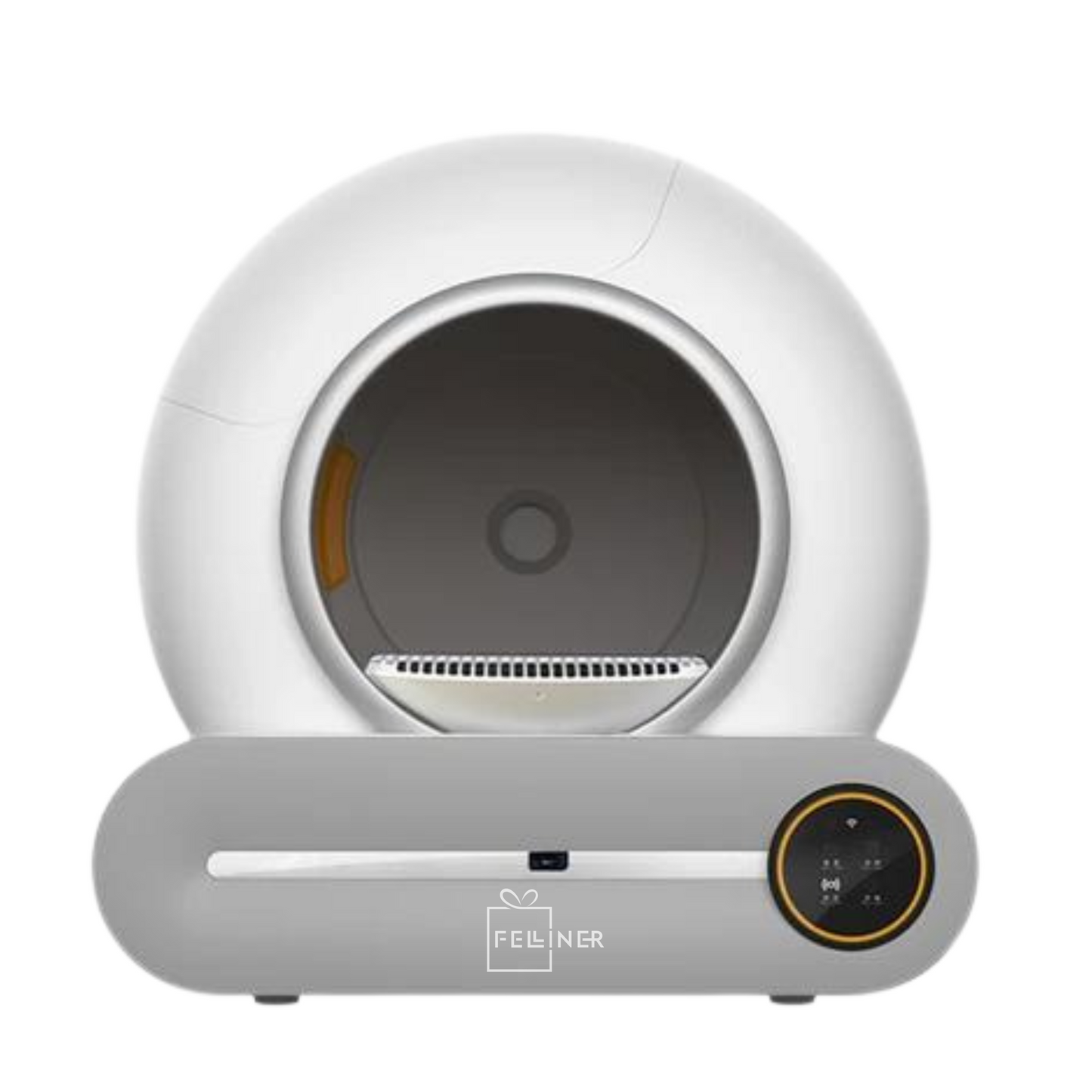 Litiera automata, pentru pisici, extra saci inclusi, auto-curatare, elimina mirosurile, aplicatie mobila, capacitate deseuri 9L, sterilizare UV, alb