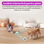 Jucarie smart interactiva pentru pisici, camera duala 4K, comunicare bidirectionala, baterie 800 mAh, rotire 360°, incarcare USB, alb
