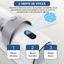 Set de ingrijire animale de companie 7 in 1, aspirator pentru toaletarea animalelor de companie si materiale textile, 4 marimi pentru tuns, zgomot redus, 3 trepte de viteza, 10 000Pa, HEPA filtru, alb