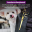 Set de 5 foarfece profesionale pentru tuns animale, cu pieptan si cutie de depozitare, design ergonomic, otel inoxidabil, prevenirea ruginii, rezistent la coroziune, usor de utilizat, auriu