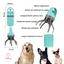 Colector excremente animale de companie, caini, pisici, Felliner, dispozitiv portabil pentru adunarea igienica a deseurilor, cleste cu 6 gheare, ABS, 6.5x19 cm, compartiment saci integrat, albastru