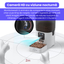 Hranitor automat inteligent pentru pisici si caini, cu camera HD 1080P, viziune nocturna, microfon bidirectional, control prin aplicatie, capacitate 6L, alimentare dubla, alb