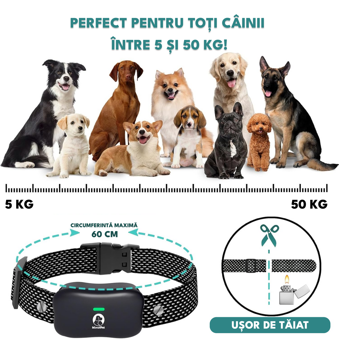 Zgarda electrica dresaj pentru caini, X3, raza actiune 1800 metrii, gard electronic, impuls 30 nivele, vibratie, sunet si localizare, rezistenta la apa, autonomie standby 185 zile, gri