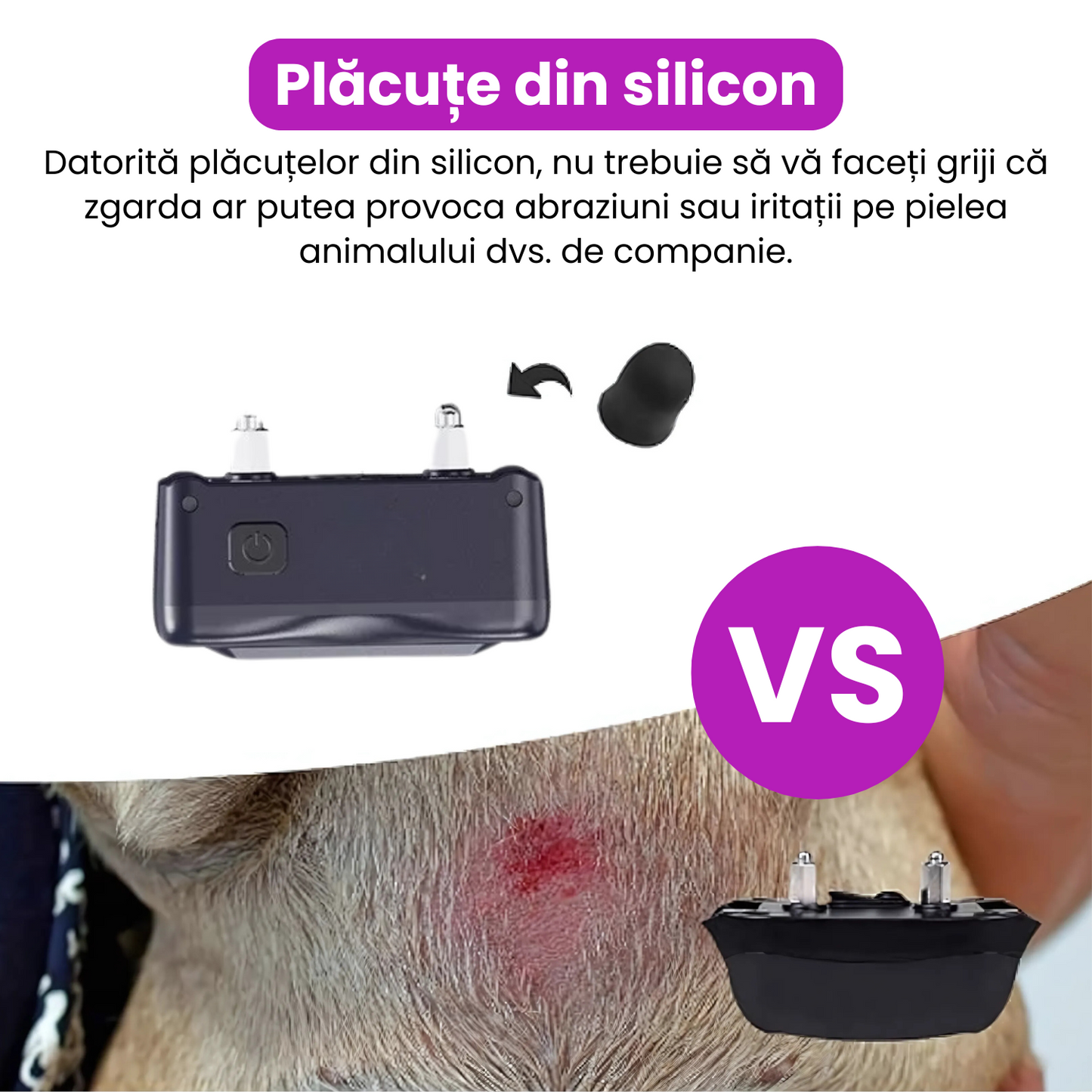 Zgarda electrica pentru dresaj caini, baterie 500 mAh, reincarcabila, raza 1300 m, 3 moduri de antrenament, rezistenta la apa IP67, electrozi cauciucati, protectie piele, reglabila, negru