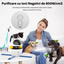 Jucarie interactiva pentru pisici, Felliner, automata 3in1, laser, mingi, panglica, rotatie 360¡, alb