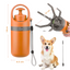 Colector excremente animale de companie, caini, pisici, Felliner, dispozitiv portabil pentru adunarea igienica a deseurilor, cleste cu 6 gheare, ABS, 6.5x19 cm, compartiment saci integrat, portocaliu
