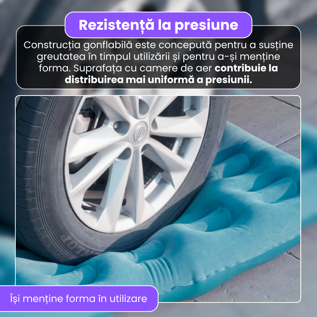 Saltea auto gonflabila, 3 in 1, PVC cu suprafata flocata, 175 x 125 cm, 2 perne, 2 suporturi gonflabile, pompa electrica si adaptoare, pentru calatorii, camping si relaxare, albastru