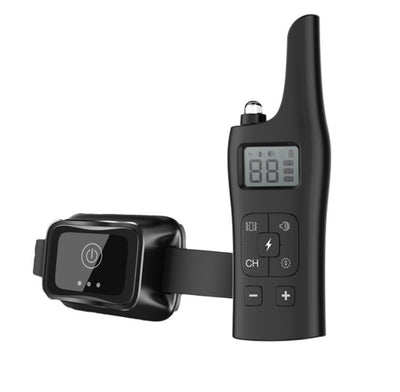 Zgarda electrica reincarcabila pentru dresaj 800m 4 functii impuls electrostatic vibratie sunet si localizare rezistenta la ploaie 21-68 cm
