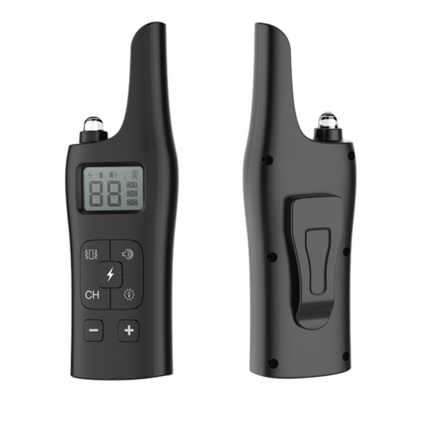 Zgarda electrica reincarcabila pentru dresaj 800m 4 functii impuls electrostatic vibratie sunet si localizare rezistenta la ploaie 21-68 cm